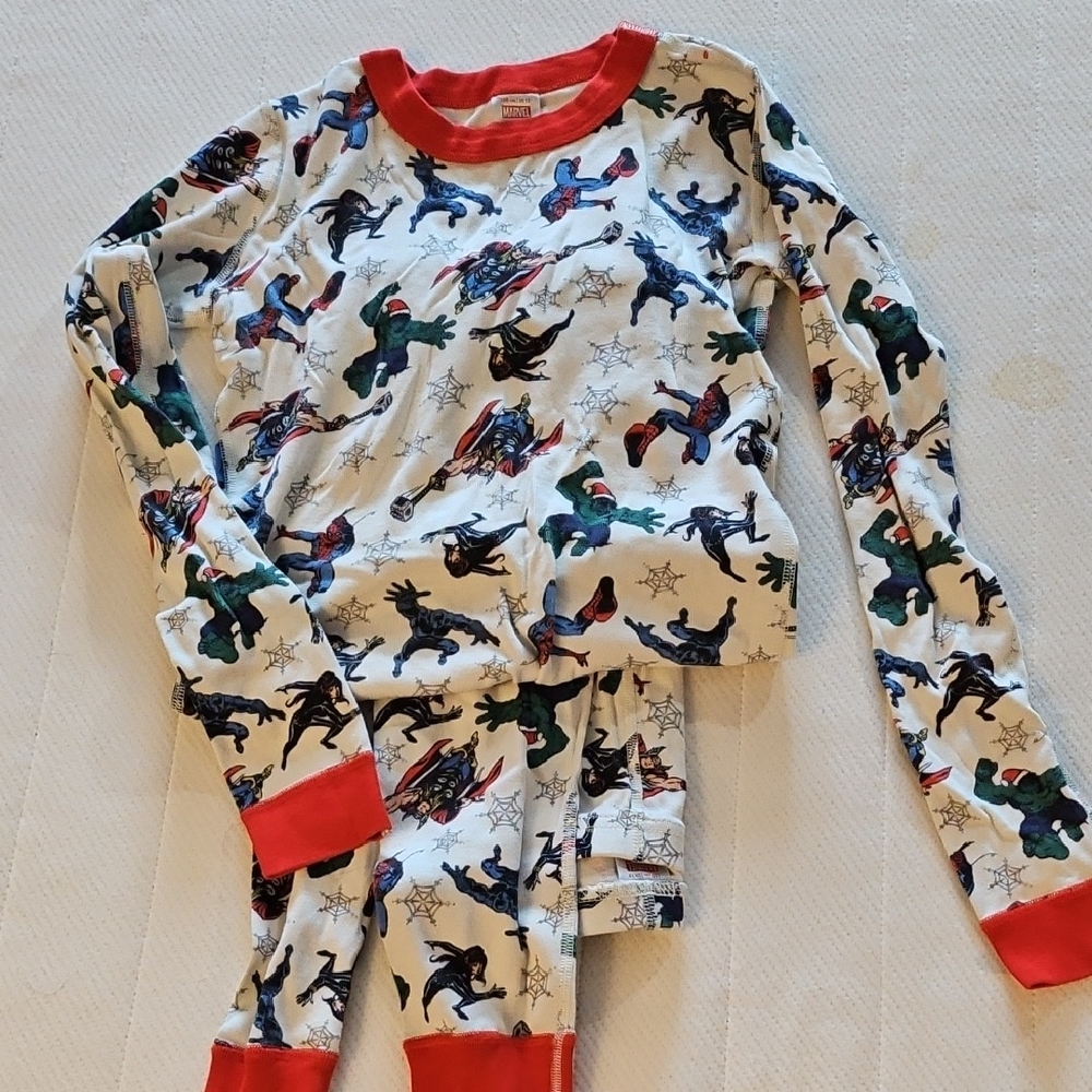 Kids Superhero Pajamas - Red Trim